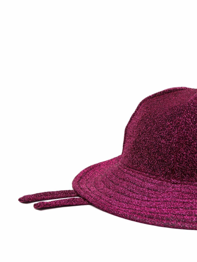 Shop Oseree Glittered Sun Hat In Pink