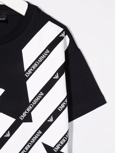 Emporio Armani Little Boy's & Boy's Logo Crewneck T-shirt In Blue
