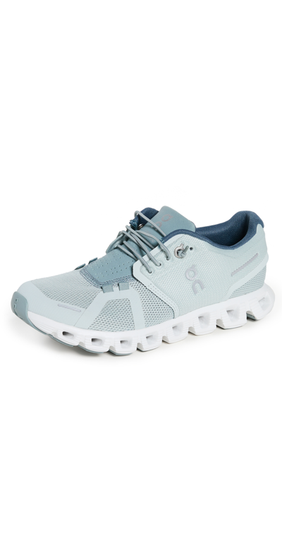 Shop On Cloud 5 Sneakers In Surf/cobble