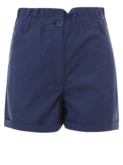 Shop Kenzo Cotton Shorts In Blue