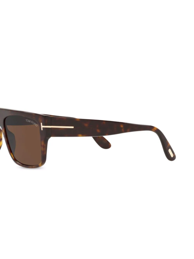 Shop Tom Ford Tortoiseshell-effect Square-frame Sunglasses In Brown