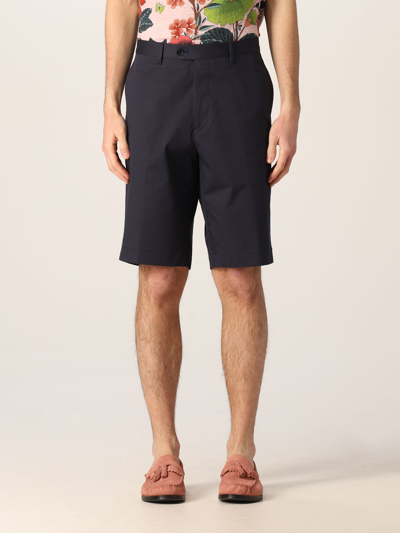 Shop Etro Shorts With America Pockets In Navy