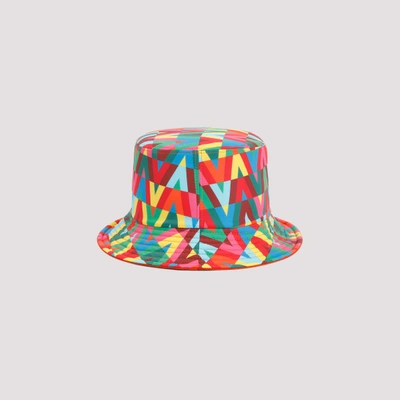 Shop Valentino Reversible Bucket Hat In Color: K Multicolor Arcobaleno