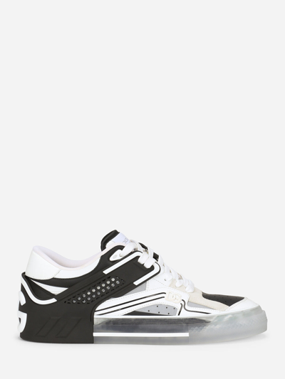 Shop Dolce & Gabbana Custom 2.zero Sneakers In Black/white