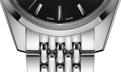 Shop Rado Golden Horse Automatic Bracelet Watch, 37mm In Silver/ Black