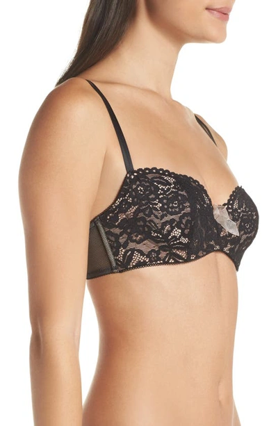 B.tempt'd By Wacoal Ciao Bella Lace Underwire Balconette Bra In Night