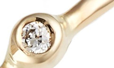 Shop Zoë Chicco Diamond Bezel Ring In Yellow Gold