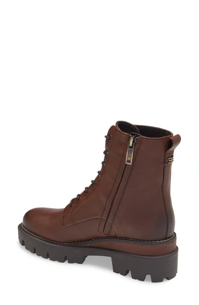 Sam Edelman Garret Combat Platform Boot - Medium In Dark Brown In Dark Brown/ Brown