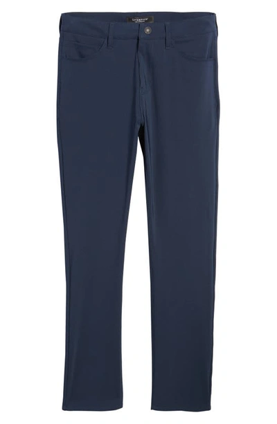 Shop Liverpool Los Angeles Modern Straight Leg Tech Pants In Faded Navy