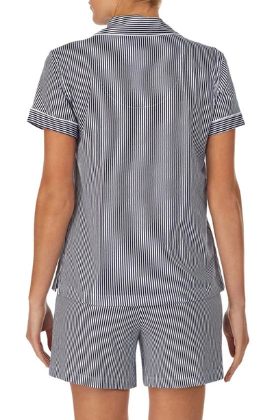 Shop Lauren Ralph Lauren Print Short Pajamas In Blue Stripe