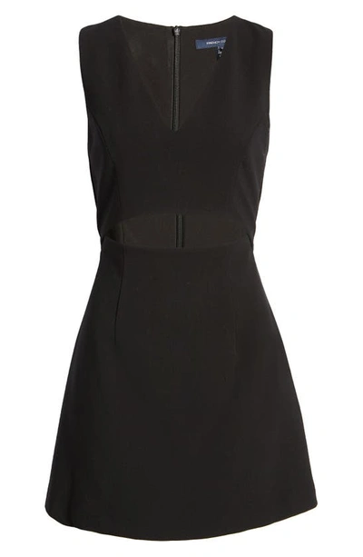 Shop French Connection Whisper Cutout Sleeveless Dress In Black