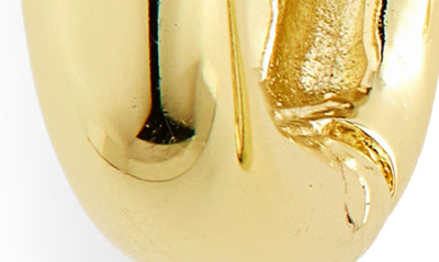 Shop Argento Vivo Sterling Silver Oblong Hoop Earrings In Gold