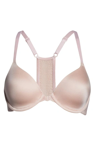 B.tempt'd By Wacoal Future Foundations Front-close Racerback Bra In Rose Smoke