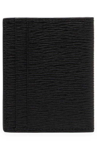 Ferragamo Revival Gancio Leather Card Case In Nero Red