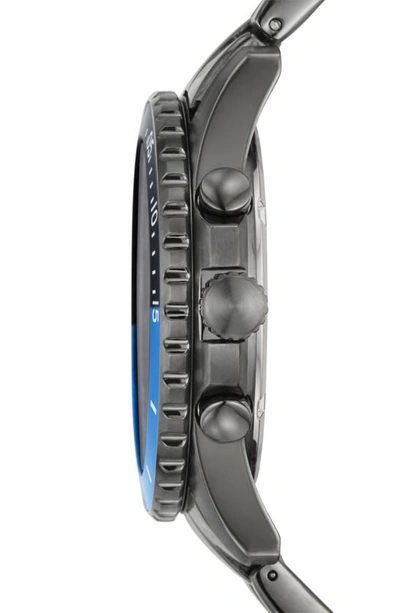 Shop Fossil Fb-01 Chronograph Bracelet Watch, 42mm In Smoke