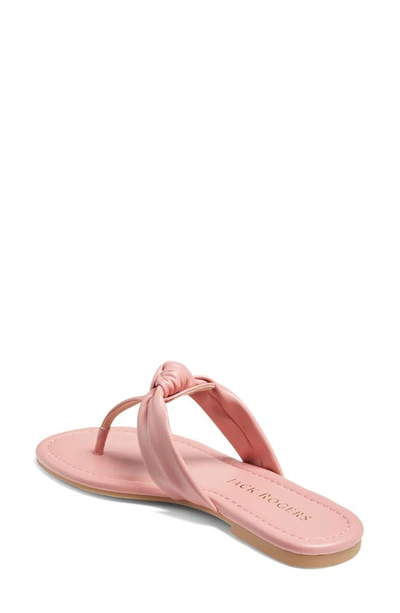 Jack Rogers Abigail Metallic Knot Flip Flop Sandals In Rose