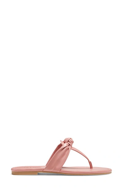 Jack Rogers Abigail Metallic Knot Flip Flop Sandals In Rose
