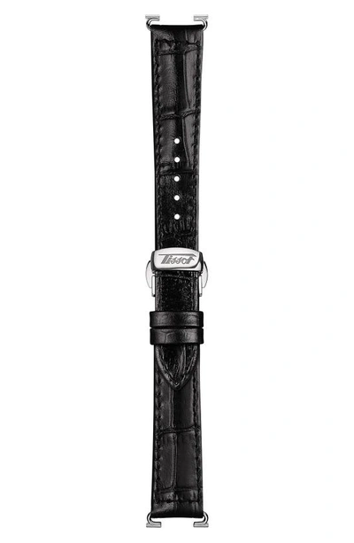 Shop Tissot Heritage Porto Leather Strap Watch, 42.5mm X 31mm In Black/ Silver