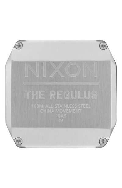 Shop Nixon Regulus Digital Bracelet Watch, 46mm In Silver/ Black/ Silver