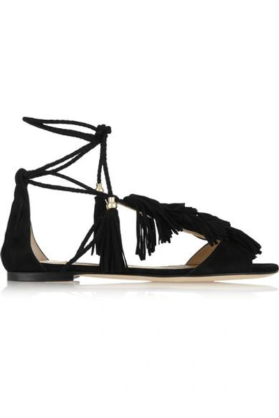 Shop Jimmy Choo Mindy Fringed Suede Sandals