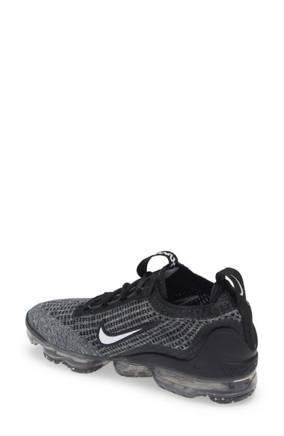 Shop Nike Kids' Air Vapormax 2021 Fk Sneaker In Black/ White/ Anthracite