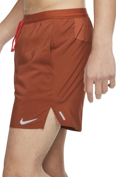 Shop Nike Flex Stride Running Shorts In Rugged Orange
