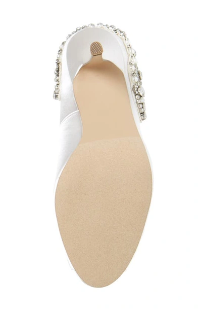 Shop Paradox London Pink Cynthia Embellished Pump In Ivory Satin