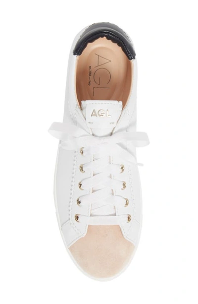 Shop Agl Attilio Giusti Leombruni Sade Sneaker In Penny White Navy