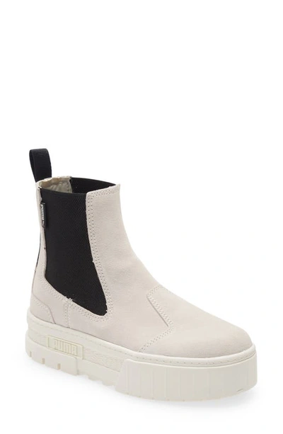Puma Women's Chelsea Suede Boots From Finish Line In Cream/black | ModeSens