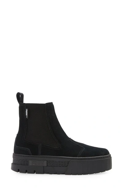 Shop Puma Mayze Infuse Platform Chelsea Boot In  Black