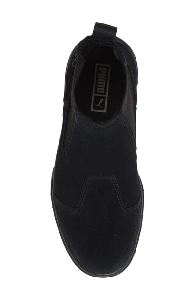 Shop Puma Mayze Infuse Platform Chelsea Boot In  Black