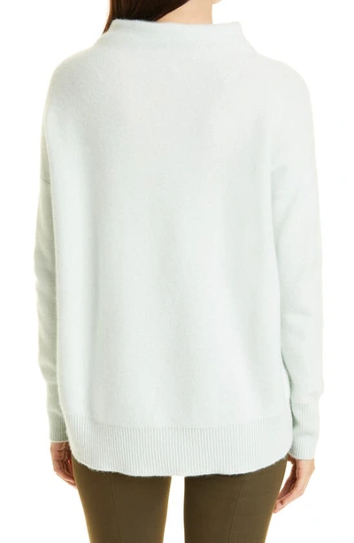 Shop Vince Boiled Cashmere Funnel Neck Pullover In 340aoe-aloe