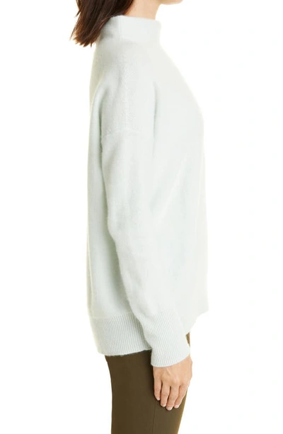 Shop Vince Boiled Cashmere Funnel Neck Pullover In 340aoe-aloe