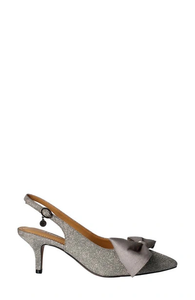 Shop J. Reneé J.renée Devika Slingback Pointed Toe Pump In Pewter