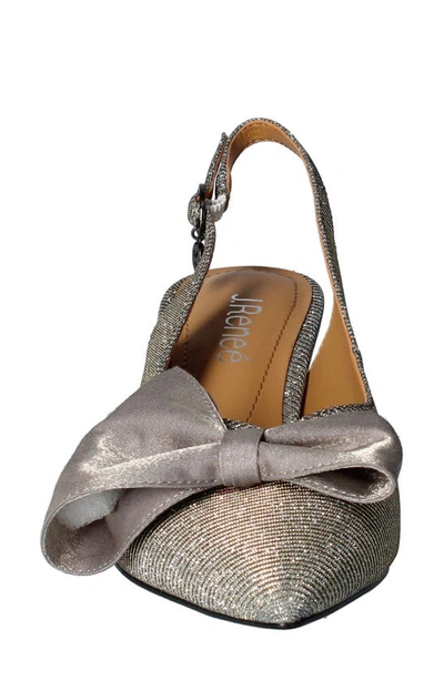 Shop J. Reneé J.renée Devika Slingback Pointed Toe Pump In Pewter