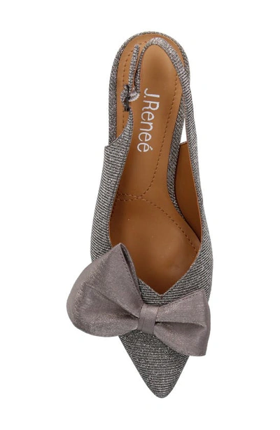 Shop J. Reneé J.renée Devika Slingback Pointed Toe Pump In Pewter