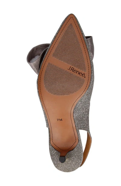 J. Reneé J.renée Devika Slingback Pointed Toe Pump In Pewter