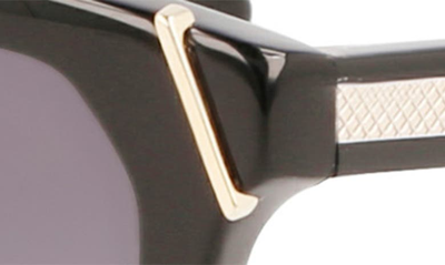 Shop Victoria Beckham Guilloché 57mm Gradient Cat Eye Sunglasses In Black