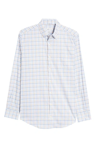 Shop Peter Millar Harden Crown Lite Plaid Stretch Button-up Shirt In Cottage Blue