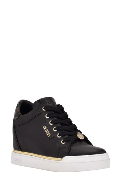 kandidaat Dempsey zeevruchten Guess Women's Faster Wedge Sneakers Women's Shoes In Black/brown | ModeSens