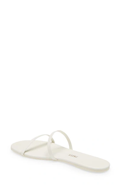 Tkees Gemma Leather Flat Sandals In Cream