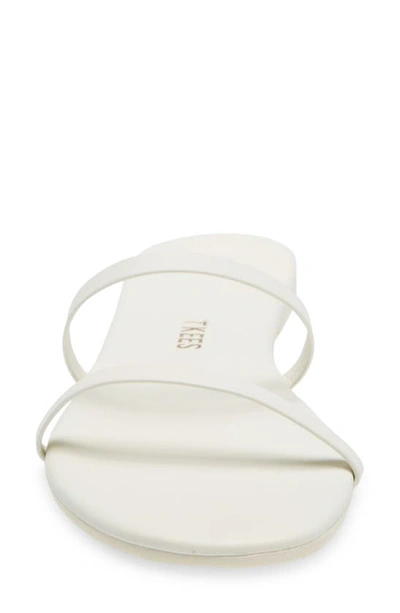 Tkees Gemma Leather Flat Sandals In Cream