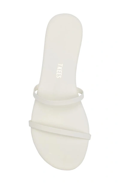 Tkees Gemma Leather Flat Sandals In Cream