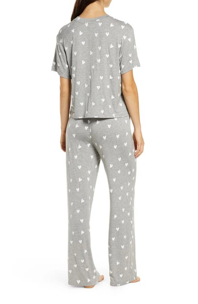 Shop Honeydew Intimates All American Pajamas In Heather Grey Hearts