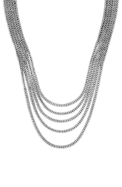 Shop John Hardy Classic Chain Layered Necklace In Silver