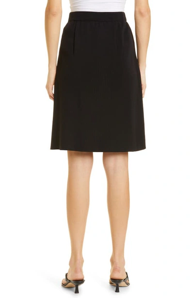 Shop Misook Straight Knit Skirt In Black