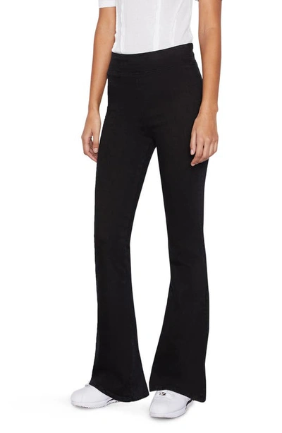 Shop Frame The Jetset Flare Jeans In Sheen Noir