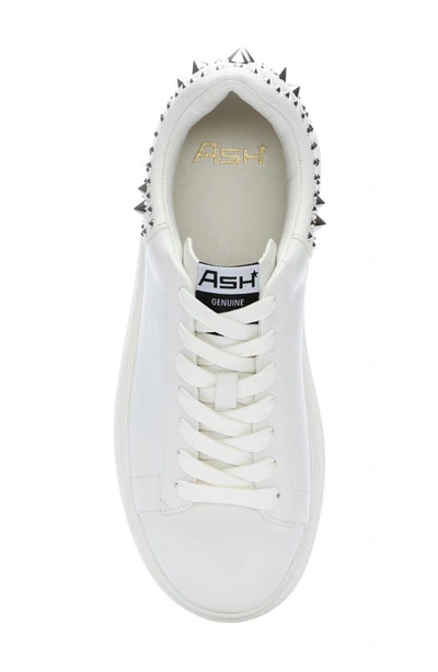 Shop Ash Moby Studs Platform Sneaker In White/ White