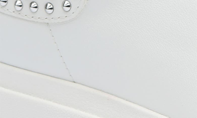 Shop Ash Moby Studs Platform Sneaker In White/ White