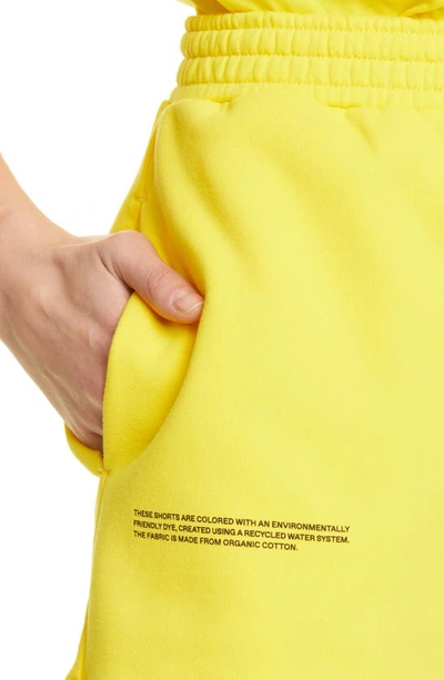 Shop Pangaia 365 Pprmint™ Unisex Organic Cotton Sweat Shorts In Saffron Yellow
